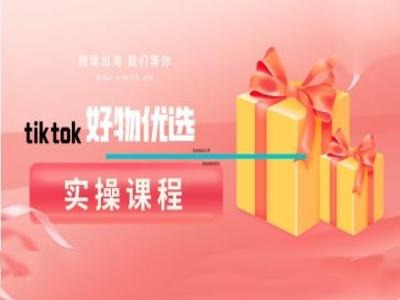 tiktok好物优选实操课程，好物分享操作技巧-聊项目